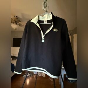 Mizzou Black and White Pullover with Logo